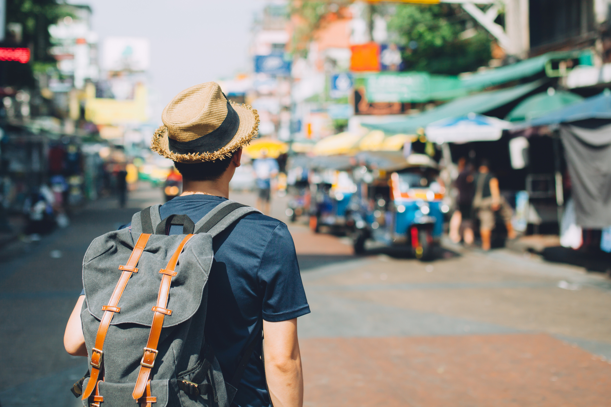 Man Traveling Solo 